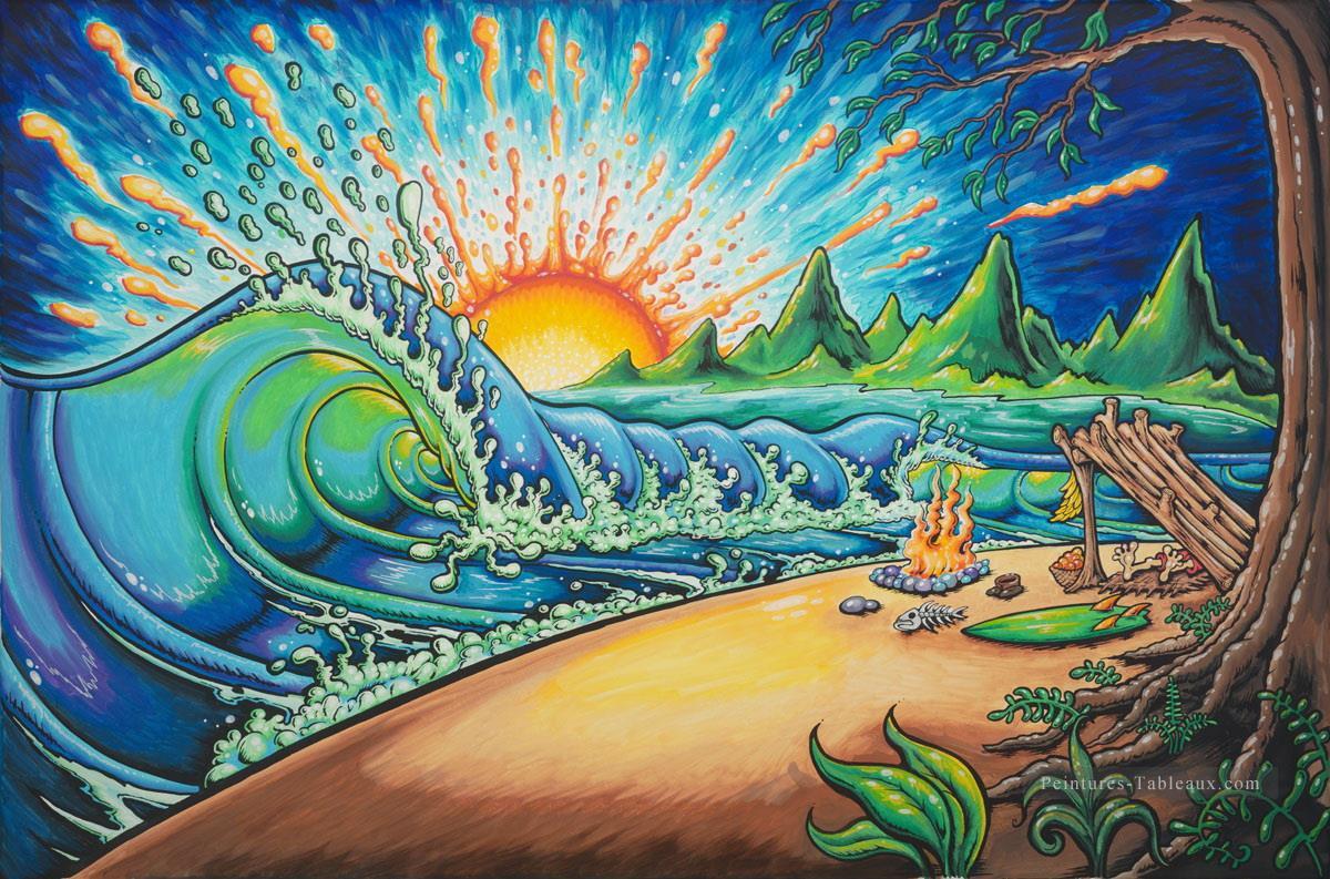 surfé sur c dessiné brophy Peintures à l'huile